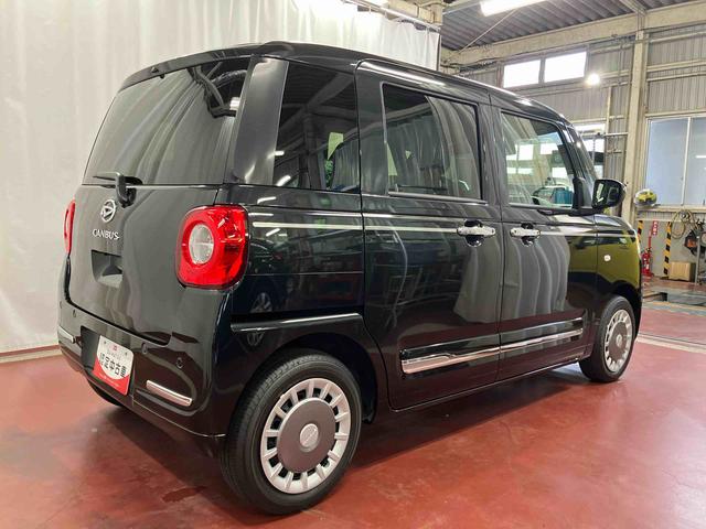 ムーヴキャンバス セオリーＧ　届出済未使用車　元展示車　アイドリングストップ　衝突被害軽減システム　電動格納ミラー　ＬＥＤヘッドランプ　シートヒーター　両側電動スライドドア　オートライト　ベンチシート　衝突安全ボディ　１オーナー（5枚目）