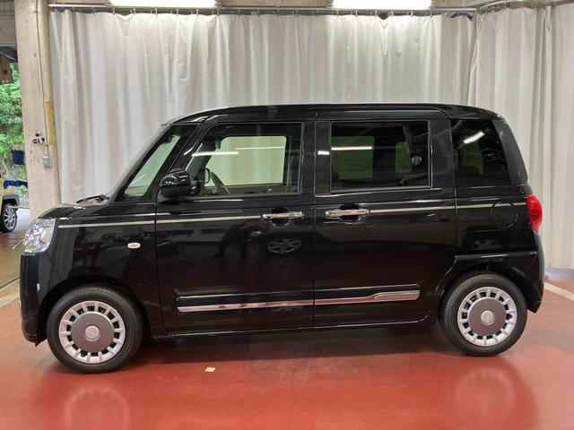 ムーヴキャンバス セオリーＧ　届出済未使用車　元展示車　アイドリングストップ　衝突被害軽減システム　電動格納ミラー　ＬＥＤヘッドランプ　シートヒーター　両側電動スライドドア　オートライト　ベンチシート　衝突安全ボディ　１オーナー（8枚目）