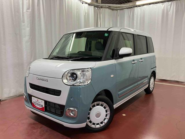 ムーヴキャンバス ストライプスＧ　届出済未使用車　元展示車　禁煙　衝突被害軽減システム　スマートキー　プッシュスタート　シートヒーター　ＬＥＤヘッドランプ　オートマチックハイビーム　オートライト　ベンチシート　衝突安全ボディ（2枚目）