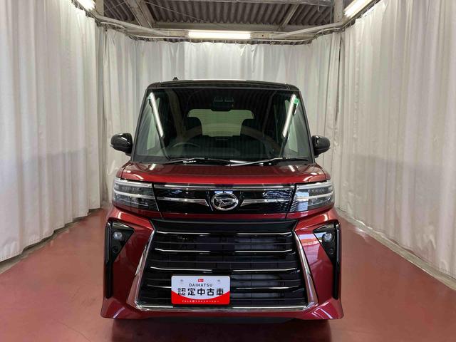 タント カスタムＲＳ　元試乗車　ターボ　両側電動スライドドア　レーンキープアシスト　アイドリングストップ　電動格納ミラー　シートヒーター　オートマチックハイビーム　ＬＥＤヘッドランプ　１オーナー　オートライト　スマートキー（3枚目）