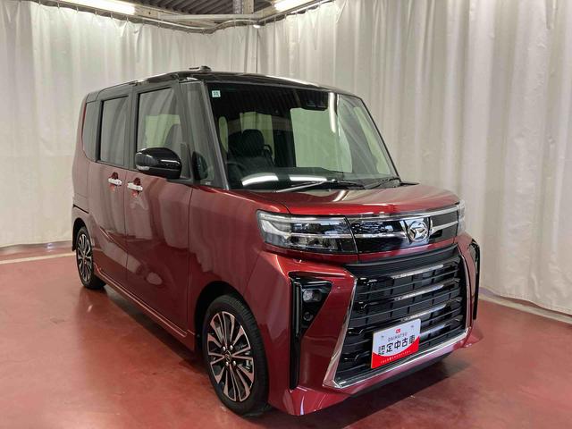 タント カスタムＲＳ　元試乗車　ターボ　両側電動スライドドア　レーンキープアシスト　アイドリングストップ　電動格納ミラー　シートヒーター　オートマチックハイビーム　ＬＥＤヘッドランプ　１オーナー　オートライト　スマートキー（4枚目）