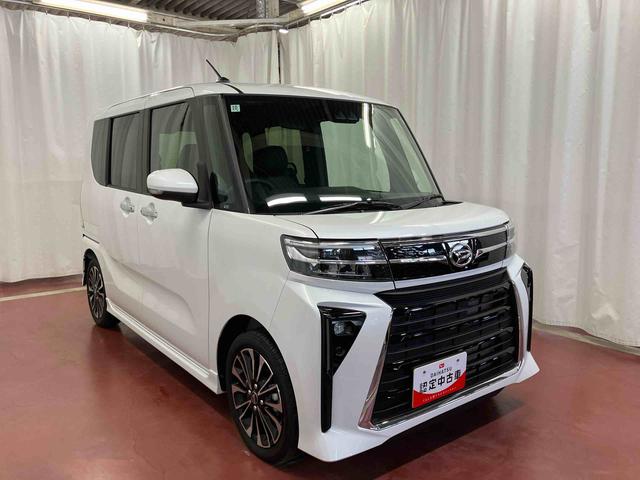 タント カスタムＲＳ　元試乗車　ターボ　両側電動スライドドア　レーンキープアシスト　アイドリングストップ　電動格納ミラー　シートヒーター　オートマチックハイビーム　ＬＥＤヘッドランプ　１オーナー　オートライト　スマートキー（4枚目）