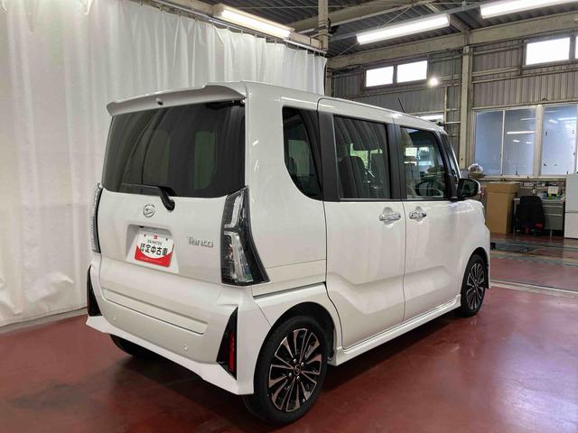 タント カスタムＲＳ　元試乗車　ターボ　両側電動スライドドア　レーンキープアシスト　アイドリングストップ　電動格納ミラー　シートヒーター　オートマチックハイビーム　ＬＥＤヘッドランプ　１オーナー　オートライト　スマートキー（5枚目）