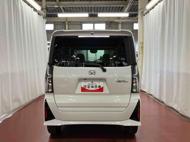 タント カスタムＲＳ　元試乗車　ターボ　両側電動スライドドア　レーンキープアシスト　アイドリングストップ　電動格納ミラー　シートヒーター　オートマチックハイビーム　ＬＥＤヘッドランプ　１オーナー　オートライト　スマートキー（6枚目）