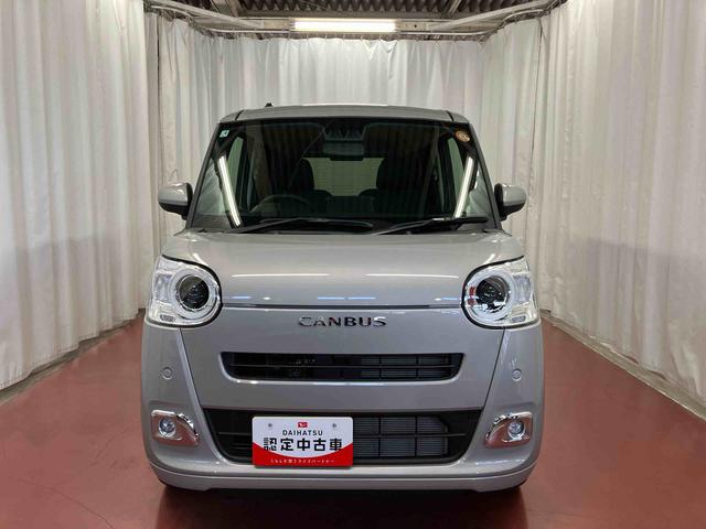 ムーヴキャンバス セオリーＧ　ｅｃｏ　ＩＤＬＥ非装着車　届出済未使用車　元展示車　衝突被害軽減システム　電動格納ミラー　ＬＥＤヘッドランプ　シートヒーター　両側電動スライドドア　禁煙　オートライト　ベンチシート　１オーナー　車線逸脱警報　スマートキー（3枚目）