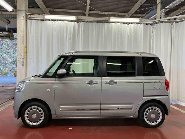 ムーヴキャンバス セオリーＧ　ｅｃｏ　ＩＤＬＥ非装着車　届出済未使用車　元展示車　衝突被害軽減システム　電動格納ミラー　ＬＥＤヘッドランプ　シートヒーター　両側電動スライドドア　禁煙　オートライト　ベンチシート　１オーナー　車線逸脱警報　スマートキー（8枚目）