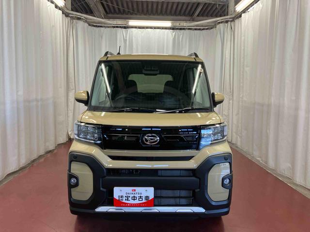 タント ファンクロスターボ　届出済未使用車　元展示車　ターボ　電動格納ミラー　ＬＥＤヘッドランプ　シートヒーター　衝突被害軽減システム　スマートキー　禁煙　アイドリングストップ　１オーナー　オートライト　オートマチックハイビーム（3枚目）