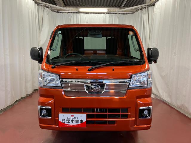 ハイゼットトラック ＥＸＴ　元展示車　４ＷＤ　ＣＶＴ車　届出済未使用車　禁煙車　衝突被害軽減システム　横滑り防止装置　プッシュスタート　ＬＥＤヘッドランプ　オートマチックハイビーム　電動格納ドアミラー　アイドリングストップ（3枚目）