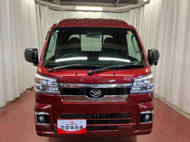 ハイゼットトラック ジャンボエクストラ　届出済未使用車　元展示車　２ＷＤ　ＣＶＴ　電動格納ミラー　オートマチックハイビーム　禁煙　スマ－トキー　両席エアバッグ　オートライト　記録簿付き　ＬＥＤヘッドランプ　アイドリングストップ　１オーナー（3枚目）