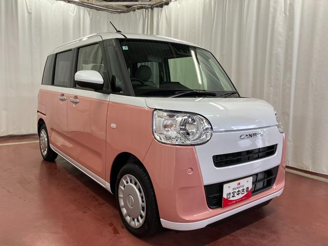 ムーヴキャンバス ストライプスＸ　届出済未使用車　元展示車　禁煙車　衝突被害軽減システム　盗難防止システム　横滑り防止装置　両側電動スライドドア　ＵＳＢチャージャー　スマートキー　プッシュスタート　アイドリングストップ（4枚目）