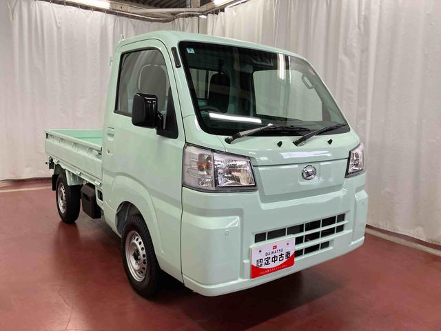 ハイゼットトラック スタンダード　届出済未使用車　元展示車　２ＷＤ　マニュアル車　衝突被害軽減システム　パワステ　エアコン　レーンキープ　アイドリングストップ　エアバッグ　禁煙　１オーナー　オートマチックハイビーム　オートライト（4枚目）