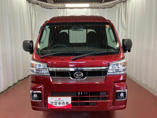 ハイゼットトラック ジャンボエクストラ　元展示車　１オーナー　２ＷＤ　ＣＶＴ車　禁煙車　衝突被害軽減システム　レーンアシスト　プッシュスタート　ＬＥＤヘッドランプ　ＬＥＤフォグランプ　電動格納ミラー　オートマチックハイビーム　スマートキー（3枚目）