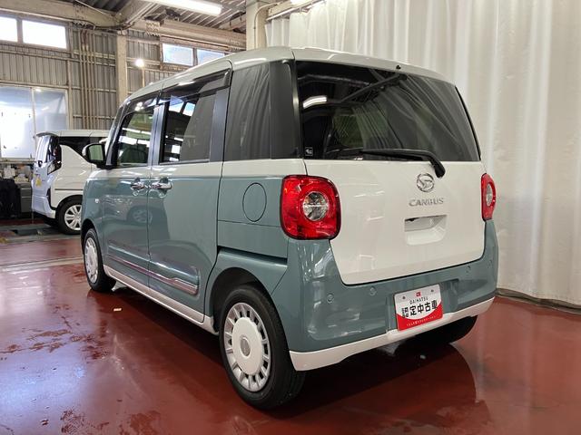 ムーヴキャンバス ストライプスＧ　両側電動スライドドア　衝突被害軽減システム　イモビライザー　アイドリングストップ　電動格納式ドアミラー　シートヒーター　ＬＥＤヘッドランプ　スマートキー　プッシュスタート（7枚目）