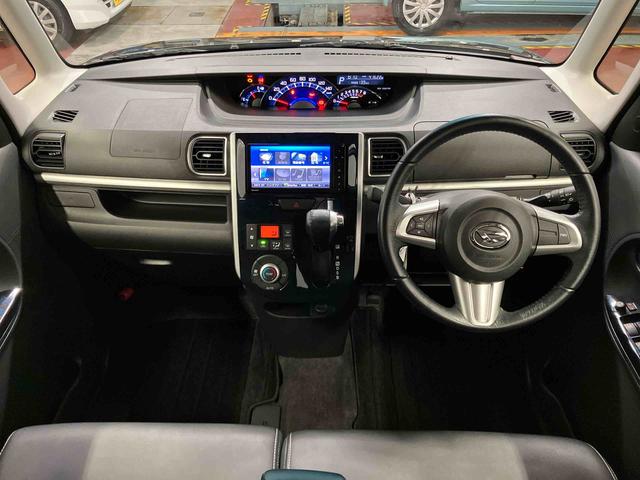 タント カスタムＲＳ　トップエディションＳＡＩＩＩ　下取車　ターボ　ナビ　ブルートゥース　アイドリングストップ　電動格納ミラー　オートマチックハイビーム　シートヒーター　両側電動スライドドア　ＬＥＤヘッドランプ　バックカメラ　ＴＶ　ＵＳＢ　スマートキー（10枚目）