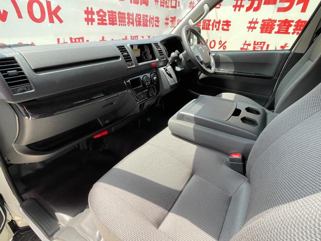 ハイエースバン ロングＤＸ　ＧＬパッケージ　ＦＵ１３４２　ＧＲ仕様車　新車コンプリート　ディーラーオプション　メッキドアミラー　ＴＲＤフロントスポイラー　リアスポイラー　サイドスカート　マッドクロス１６インチＡＷ　ホワイトレターＲＴタイヤ（49枚目）