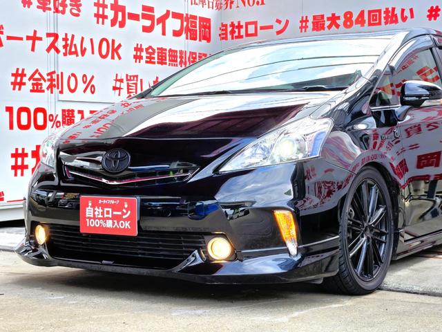 プリウスアルファ Ｓ　チューン　ブラック　ＦＵ１７８３　ストラーダＳＤナビ　ＣＤ　ＤＶＤ　ＳＤ　地デジフルセグ　Ｂｌｕｅｔｏｏｔｈ　ハンズフリー　バックカメラ　ＥＴＣ　革巻ハンドル　ステアリングスイッチ　オートライト　ＨＩＤヘッドライト（6枚目）