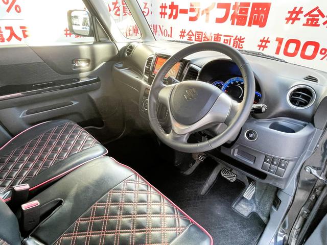 スペーシアカスタム ＴＳ　ＦＵ１８０８　カロッツェリアナビ　ＤＶＤ　ＳＤ　ＢＴ　ワンセグ　ＥＴＣ　ＨＩＤヘッド　フォグ　両側パワースライドドア　オーバーヘッドコンソール　アイドリングストップ　レザー調シートカバー　純正１５ＡＷ（12枚目）
