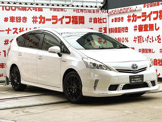 プリウスアルファ Ｓ　Ｌセレクション　ＦＵ１９２５　ステアリングスイッチ　プッシュスタート　スマートキー　ＬＥＤヘッドライト　オートライト　ドライブレコーダー　社外ハーフ３点エアロ　ウェッズスポーツ１８インチＡＷ（6枚目）