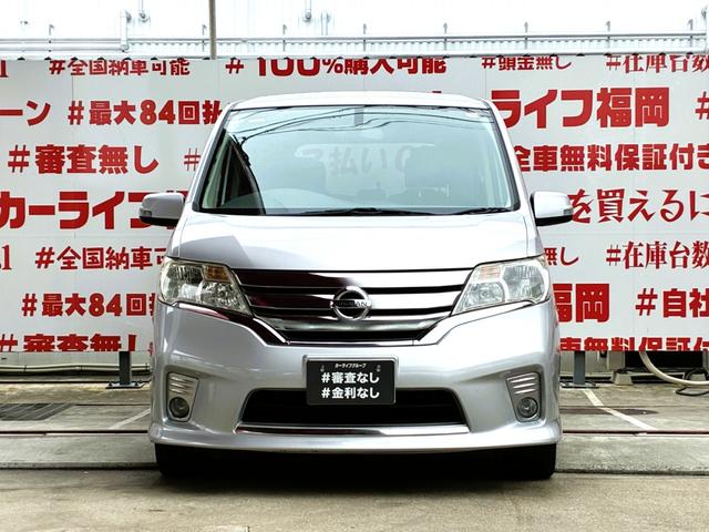 セレナ ハイウェイスター　Ｖセレクション　ＦＵ１８９９　エクリプスＨＤＤナビ　地デジフルセグＴＶ　ＣＤ　ＤＶＤ　バックカメラ　アルパイン製フリップダウンモニター　ビルトインＥＴＣ　ステアリングスイッチ　オートライト　ＨＩＤヘッドライト（2枚目）