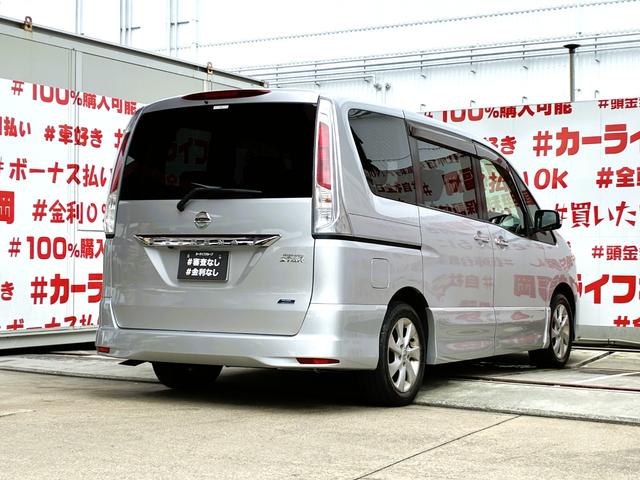 セレナ ハイウェイスター　Ｖセレクション　ＦＵ１８９９　エクリプスＨＤＤナビ　地デジフルセグＴＶ　ＣＤ　ＤＶＤ　バックカメラ　アルパイン製フリップダウンモニター　ビルトインＥＴＣ　ステアリングスイッチ　オートライト　ＨＩＤヘッドライト（8枚目）