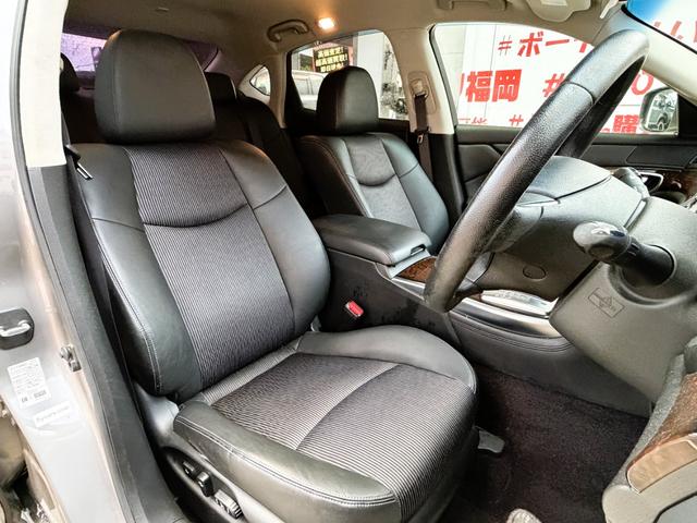 フーガ ２５０ＧＴ　ＦＵ１９３５　ＨＩＤヘッド　ＬＥＤフォグ　オートライト　ハーフレザーシート　パワーシート　シートメモリー　クルーズコントロール　エイムゲインフルエアロ　タナベ車高調ローダウン　エイムゲイン２０ＡＷ（36枚目）