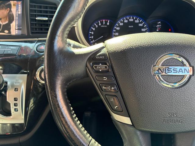 エルグランド ライダー ブラックライン 黒本革マニュアルシート FU1980 純正HDDナビ 地デジフルセグTV CD DVD USB Bluetooth ハンズフリー フリップダウンモニター ETC車載器 アラウンドビューモニター 革巻ステアリング(28枚目)