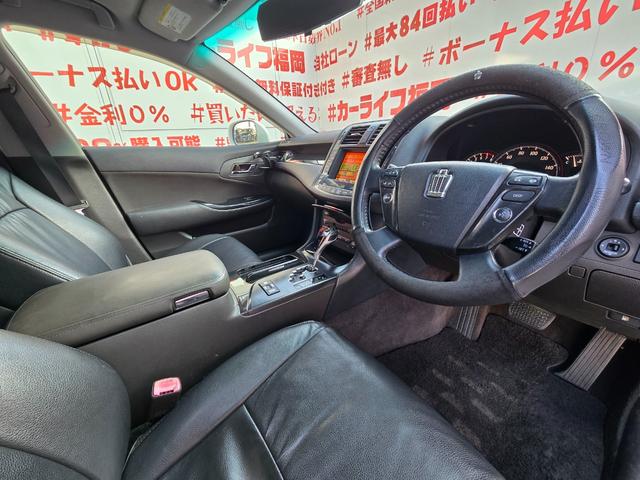 クラウン 2.5アスリート アニバーサリーエディション FU3148 純正HDDナビ CD DVD MSV 地デジフルセグ Bluetooth ハンズフリー バックカメラ サイドカメラ ビルトインETC 革巻ハンドル ステアリングスイッチ クルコン(18枚目)