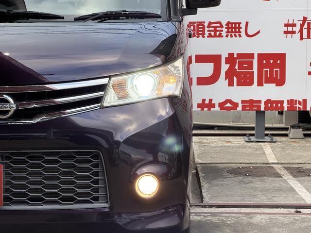 ルークス ハイウェイスター　ＦＵ３１５８　社外ナビ　ＤＶＤ　ＳＤ　Ｂｌｕｅｔｏｏｔｈ　フルセグ　ＥＴＣ　オートエアコン　プッシュスタート　スマートキー　ＨＩＤヘッド　フォグ　オートライト　左側パワスラ　ベンチシート　純正１４ＡＷ（8枚目）