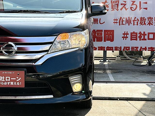 セレナ ハイウェイスター　Ｖセレクション　ＦＵ３２２７　アルパイン８インチナビ　バックカメラ　ＥＴＣ　Ｗオートエアコン　フォグランプ　オートライト　両側パワースライドドアー　サイドシェード　アルパインフリップダウンモニター　純正１６インチＡＷ（35枚目）