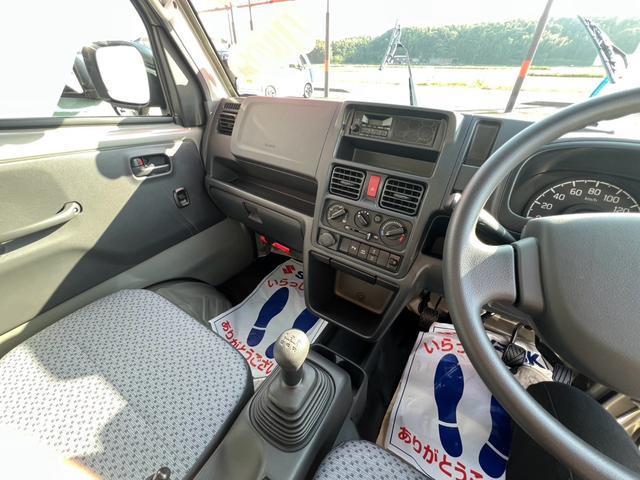 キャリイトラック KCエアコン・パワステ農繁仕様 届出済未使用車 デフロック パートタイム4WD 高低二段切替式 5速ミッション キーレスエントリー パワーウィンド付 アイドリングストップ 横滑り防止装置(12枚目)