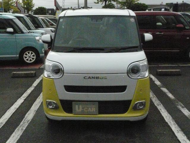 ムーヴキャンバス ストライプスG スモークガラス 両側パワースライドドア キーフリーシステム 走行距離3km(8枚目)