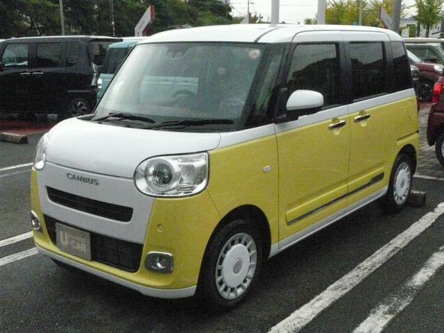 ムーヴキャンバス ストライプスG スモークガラス 両側パワースライドドア キーフリーシステム 走行距離3km(9枚目)