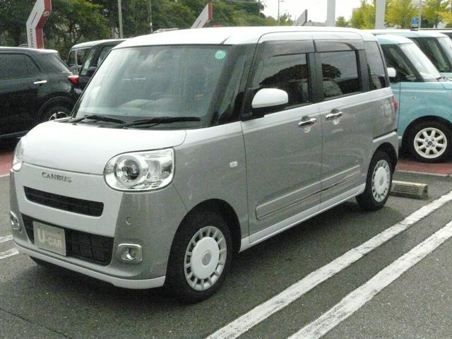 ムーヴキャンバス ストライプスＧ　キーフリーシステム　セキュリティアラーム　スモークガラス　走行距離１５．０５４ｋｍ（9枚目）