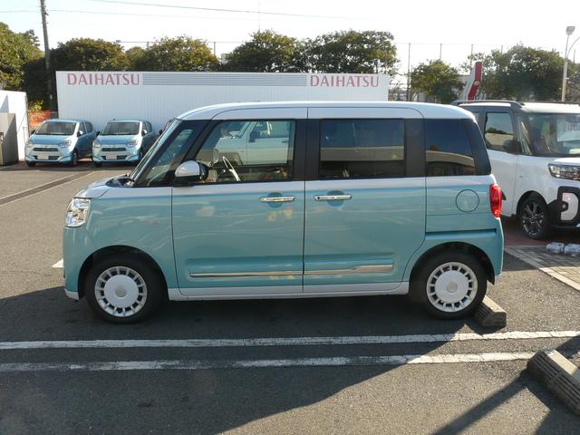 ムーヴキャンバス ストライプスG キーフリーシステム スモークガラス セキュリティアラーム 走行距離1km(10枚目)