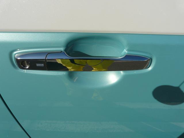 ムーヴキャンバス ストライプスG キーフリーシステム スモークガラス セキュリティアラーム 走行距離1km(29枚目)