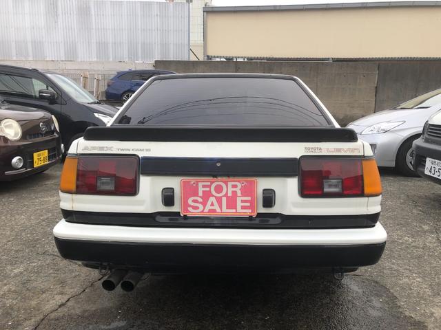 カローラレビン GT APEX ブリッツ車高調新品 14インチアルミ エキマニ フジツボデュアルマフラー レカロセミバケシート(5枚目)