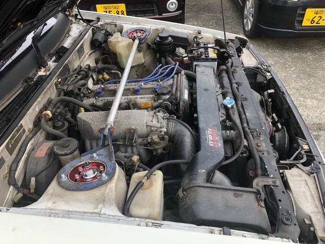 カローラレビン GT APEX ブリッツ車高調新品 14インチアルミ エキマニ フジツボデュアルマフラー レカロセミバケシート(10枚目)