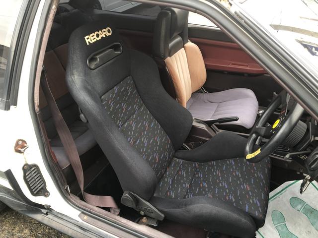 カローラレビン GT APEX ブリッツ車高調新品 14インチアルミ エキマニ フジツボデュアルマフラー レカロセミバケシート(16枚目)