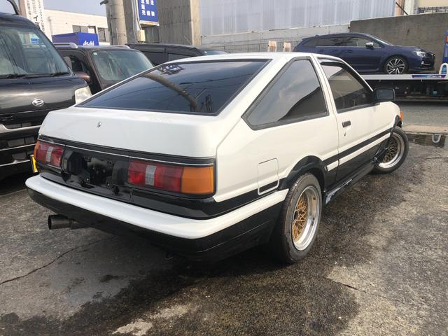 カローラレビン ＧＴ　ＡＰＥＸ　ブリッツ車高調新品　ハイカム　エキマニ　アペックスマフラー　電動ファン　エアコン　パワステ　レカロシート　Ｂｌｕｅｔｏｏｔｈ　ＥＴＣ　外装塗装済（4枚目）