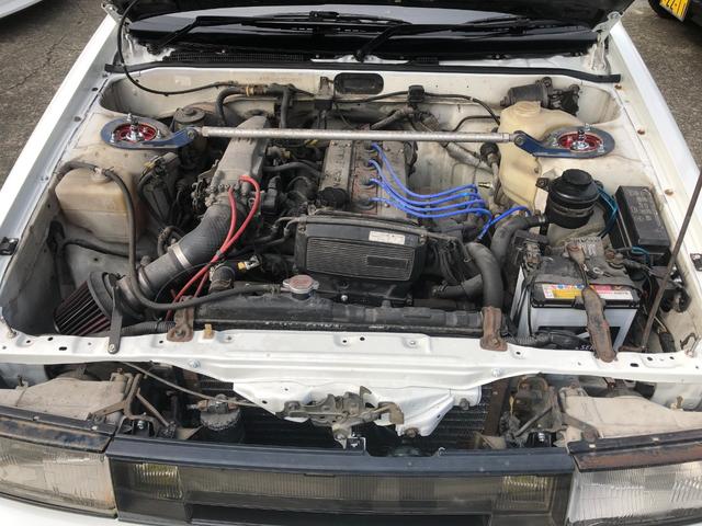 カローラレビン ＧＴ　ＡＰＥＸ　ブリッツ車高調新品　ハイカム　エキマニ　アペックスマフラー　電動ファン　エアコン　パワステ　レカロシート　Ｂｌｕｅｔｏｏｔｈ　ＥＴＣ　外装塗装済（8枚目）