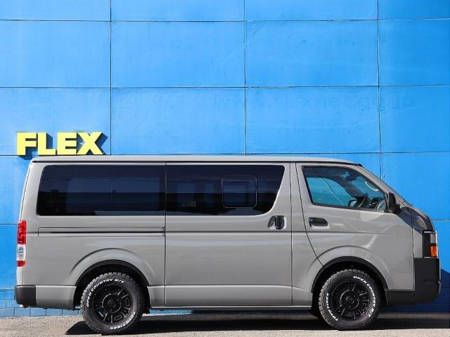 ハイエースバン ロングスーパーＧＬ　Ｒｅｎｏｃａリノカ　角目　ＦＬＥＸカスタム　全塗装　ＬＥＤライト　クラシック　アンティーク　新品シートカバー・タイヤ＆ホイール・フェイスチェンジ・オーバーフェンダー　各所マットブラック　小窓付　５型（8枚目）