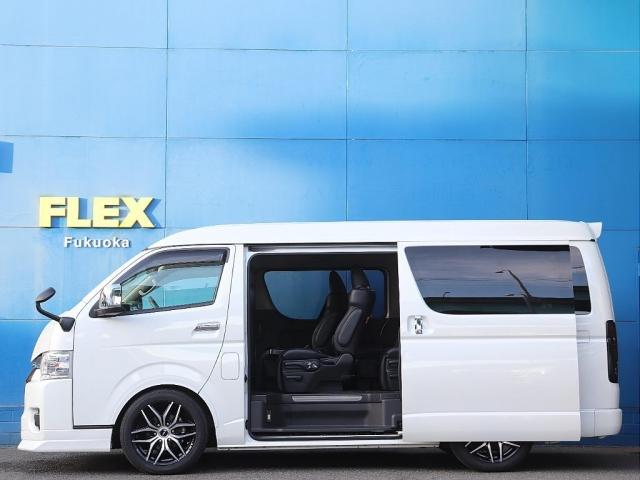 ハイエースワゴン GL ロング ファインテックツアラー オットマン付4キャプテンシート搭載(8枚目)