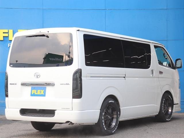 ハイエースバン スーパーGL ダークプライムII 高年式 NEO TRACE(スモーク) バルベロディープス17インチAW ナスカーホワイトレターコムテックドライブレコーダー パノラミックビューモニター 1.5インチローダウン 純正SDナビ(10枚目)