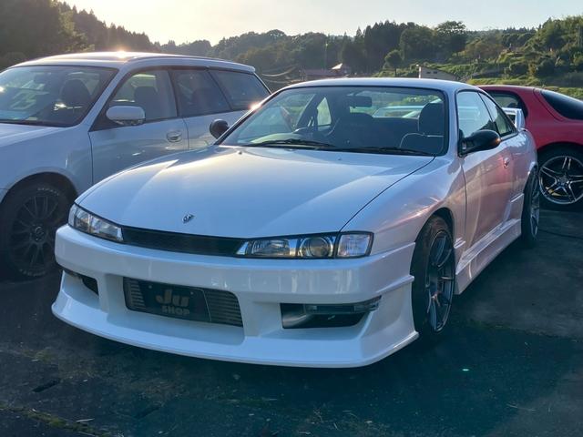 シルビア K’s 純正5速MT ターボ エアロ 純正パールオールペン ワンオフマフラー 車高調 momoステアリング BRIDEバケットシート エアクリ APEXi FCコマンダー ターボタイマー SSR17インチAW(2枚目)