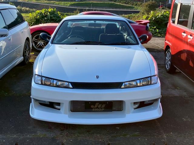 シルビア K’s 純正5速MT ターボ エアロ 純正パールオールペン ワンオフマフラー 車高調 momoステアリング BRIDEバケットシート エアクリ APEXi FCコマンダー ターボタイマー SSR17インチAW(3枚目)