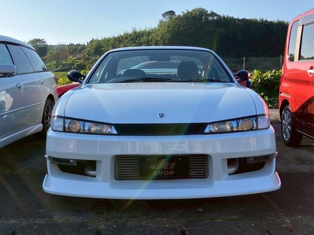 シルビア K’s 純正5速MT ターボ エアロ 純正パールオールペン ワンオフマフラー 車高調 momoステアリング BRIDEバケットシート エアクリ APEXi FCコマンダー ターボタイマー SSR17インチAW(4枚目)