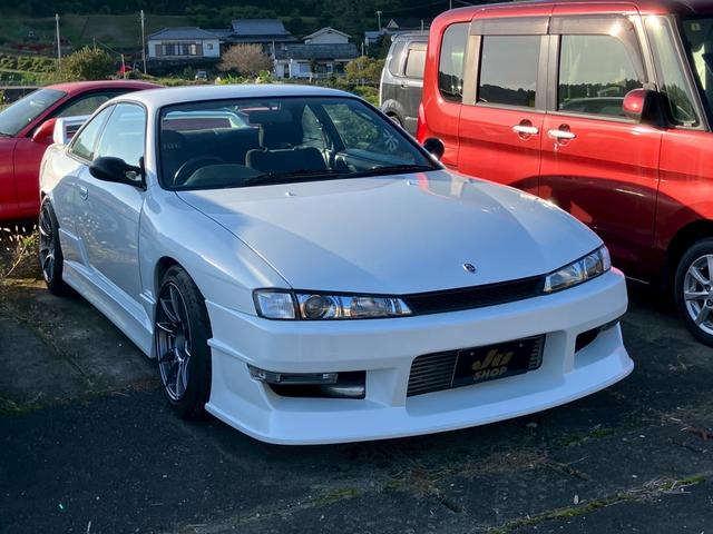 シルビア K’s 純正5速MT ターボ エアロ 純正パールオールペン ワンオフマフラー 車高調 momoステアリング BRIDEバケットシート エアクリ APEXi FCコマンダー ターボタイマー SSR17インチAW(6枚目)