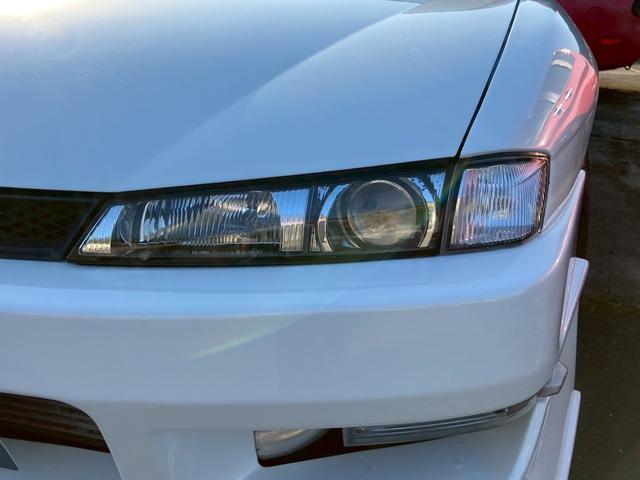 シルビア K’s 純正5速MT ターボ エアロ 純正パールオールペン ワンオフマフラー 車高調 momoステアリング BRIDEバケットシート エアクリ APEXi FCコマンダー ターボタイマー SSR17インチAW(10枚目)