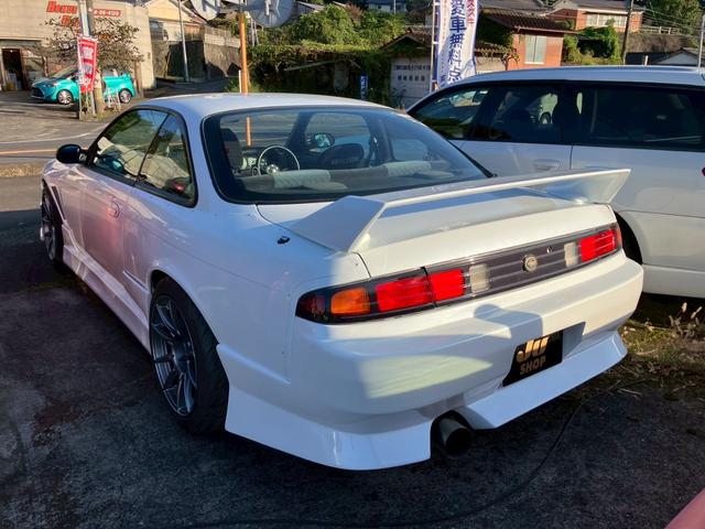 シルビア K’s 純正5速MT ターボ エアロ 純正パールオールペン ワンオフマフラー 車高調 momoステアリング BRIDEバケットシート エアクリ APEXi FCコマンダー ターボタイマー SSR17インチAW(14枚目)