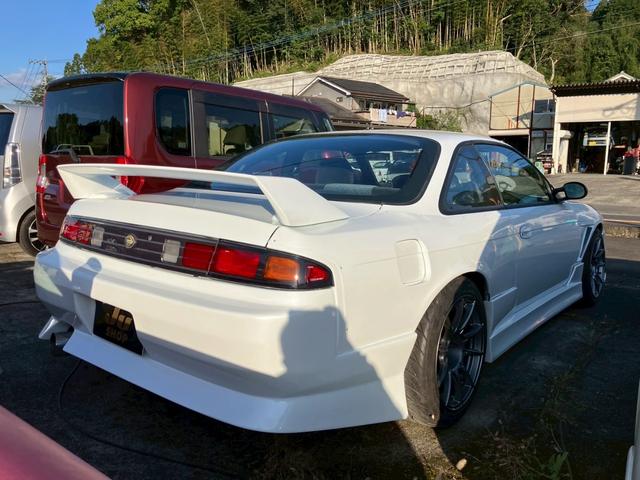 シルビア K’s 純正5速MT ターボ エアロ 純正パールオールペン ワンオフマフラー 車高調 momoステアリング BRIDEバケットシート エアクリ APEXi FCコマンダー ターボタイマー SSR17インチAW(15枚目)